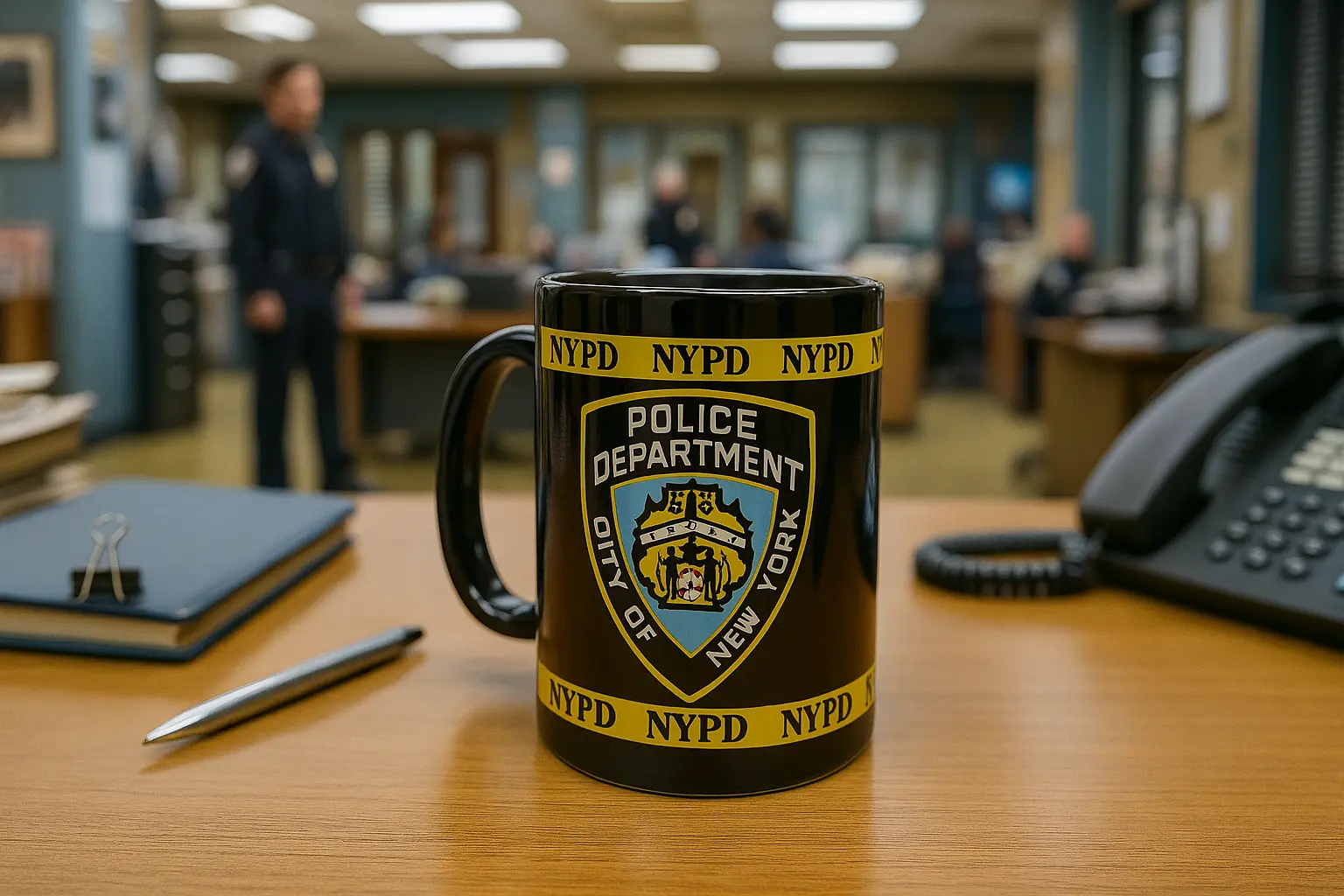 Arte IA - Caneca Personalizada Polícia